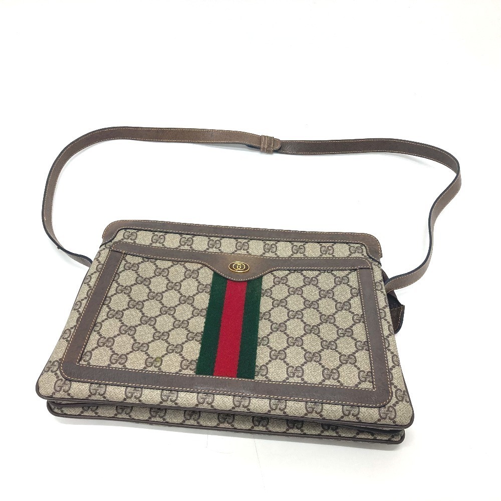 Gucci Sherry Line Crossbody Shoulder Bag Brown Canvas - Picture 3 of 15